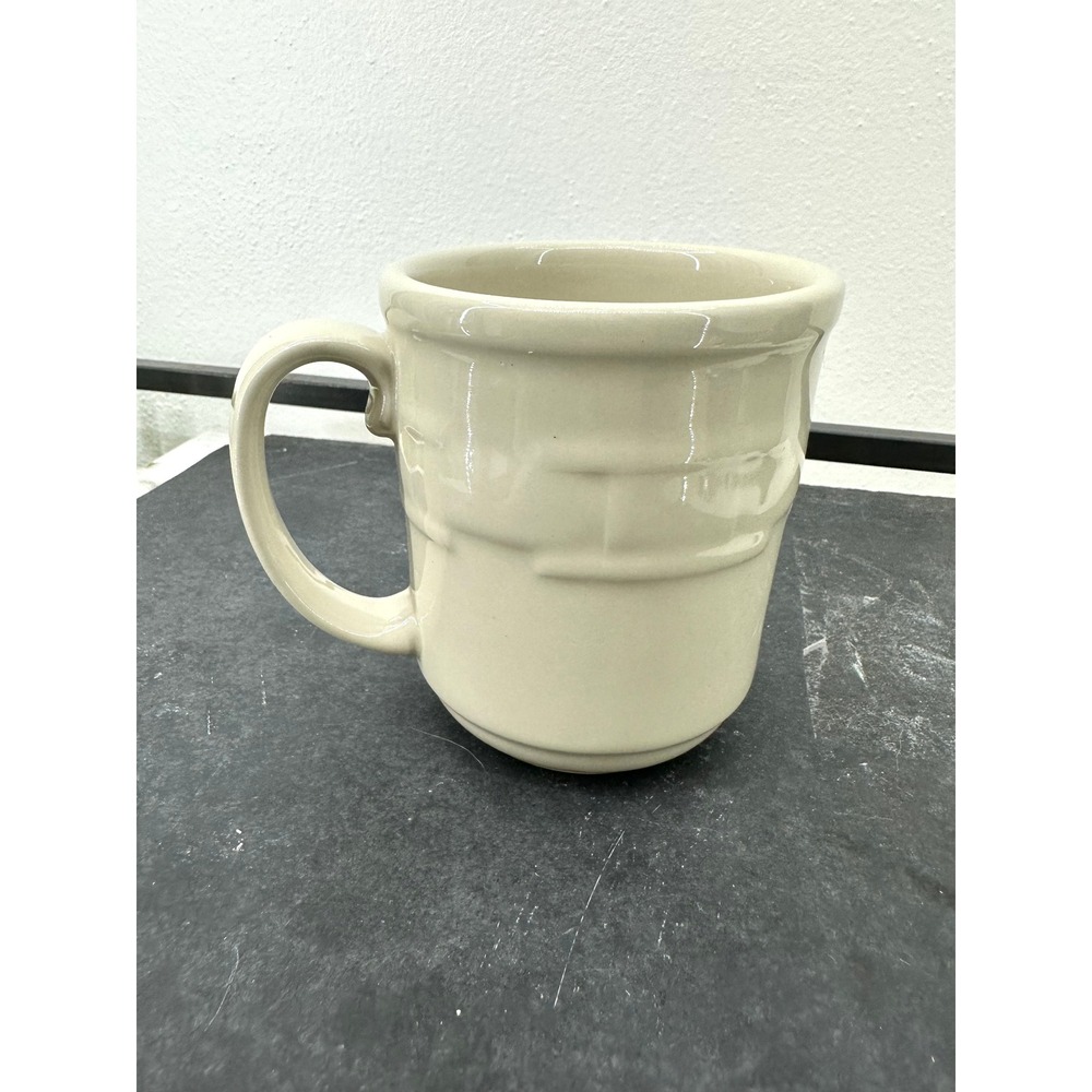 Longaberger Pottery Woven Traditions Ivory Heirloom Mug coffee cup ceramic